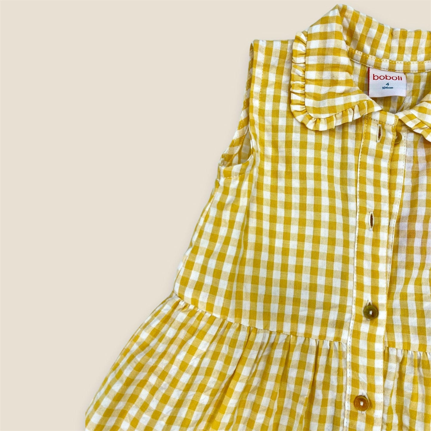 Vestido vichy amarillo Peques del Valle