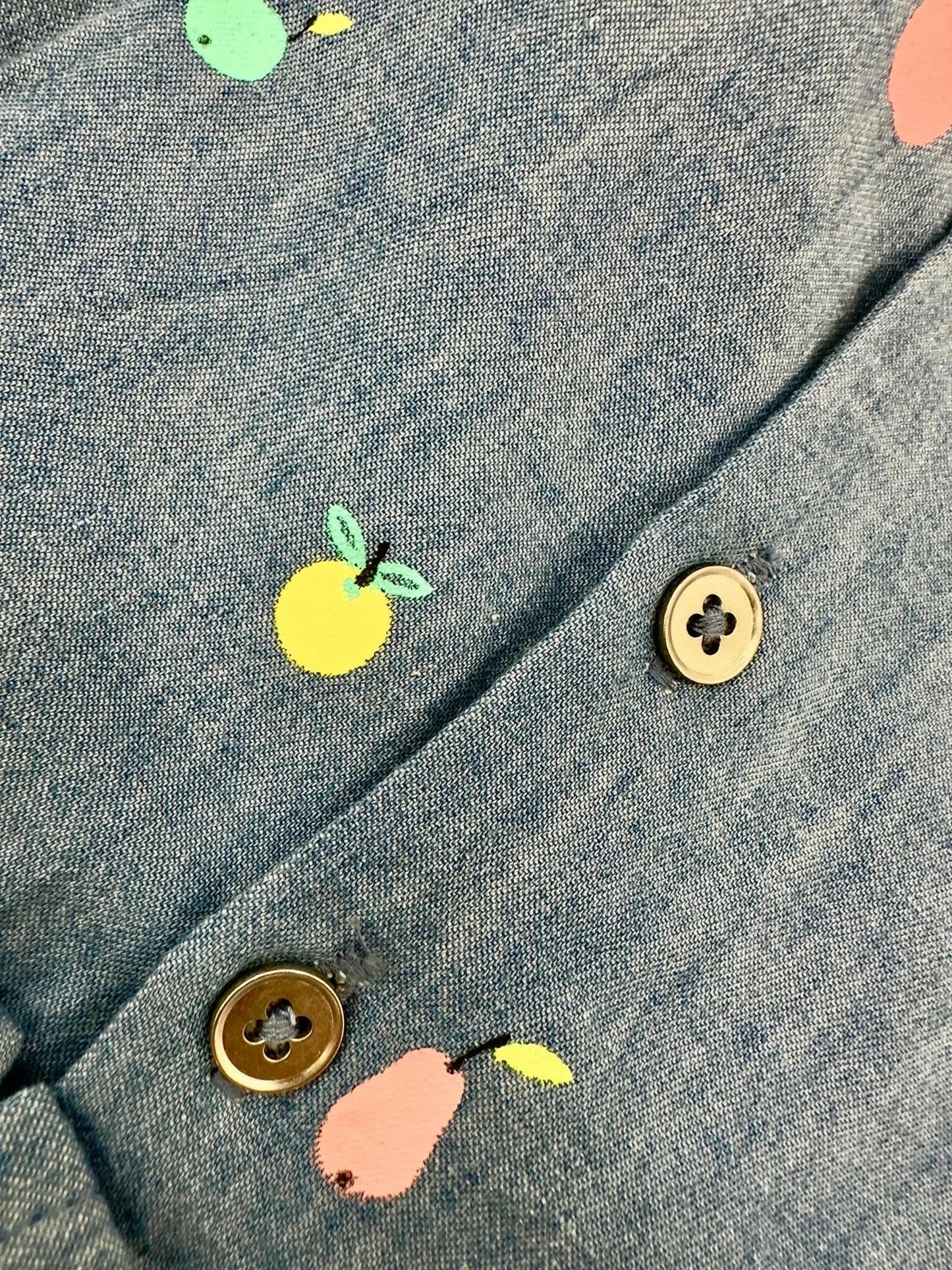 Vestido denim con frutas de colores Peques del Valle