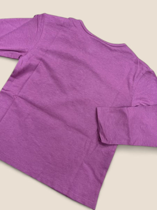 Camiseta niña manga larga morada con estampado “The Magic Winter” BOBOLI