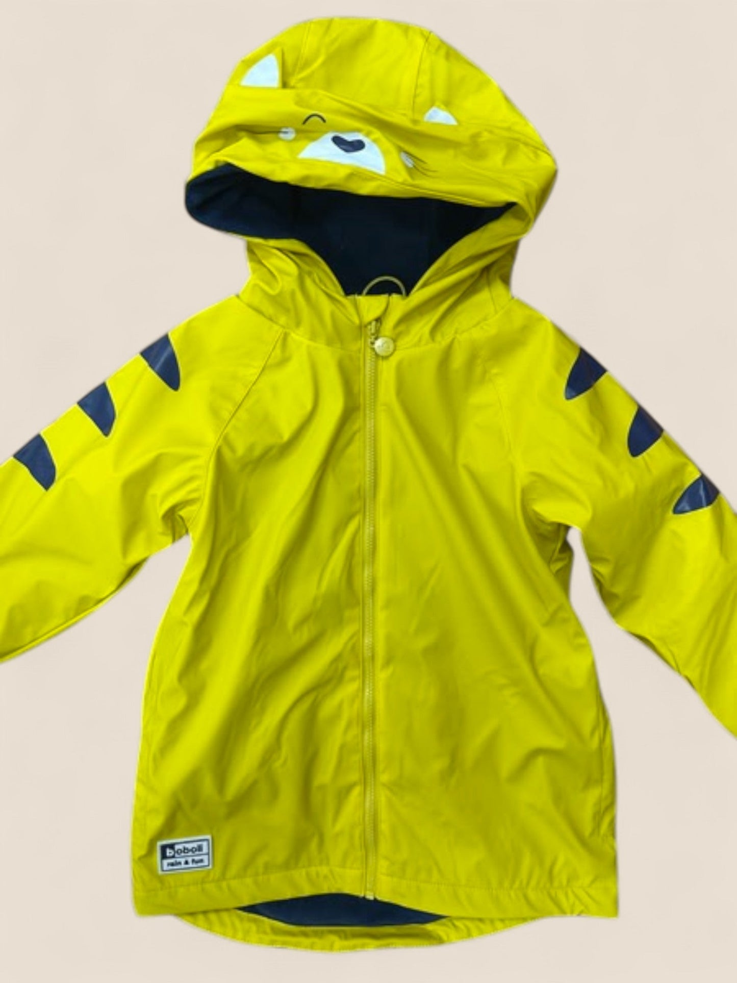 Chubasquero amarillo infantil con capucha orejitas BOBOLI