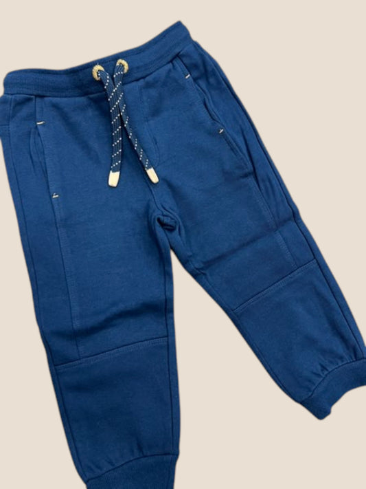 Pantalón jogger azul marino con cordón contraste y puños BOBOLI