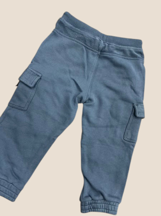 Pantalón jogger cargo azul acero con refuerzos y cordón BOBOLI