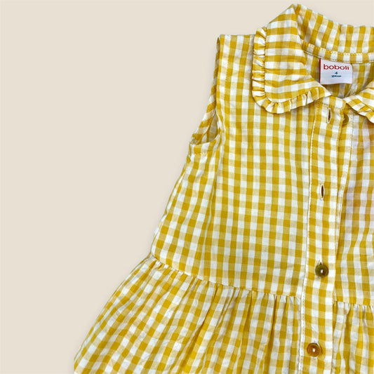 Vestido vichy amarillo Peques del Valle
