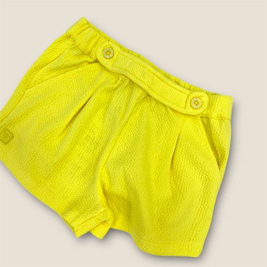 Short limón con botones Peques del Valle