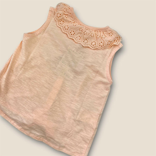 Blusa melocotón con bordado.
