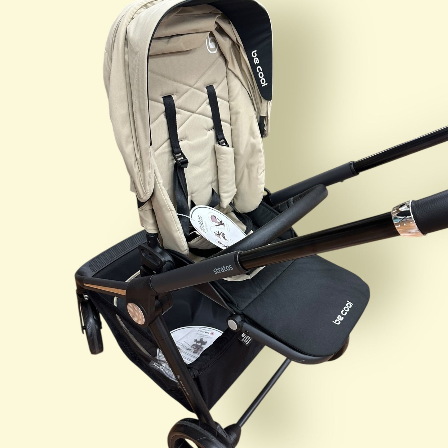 Carrito Be Cool Stratos beige 2 en 1 — Silla + Capazo BE COOL