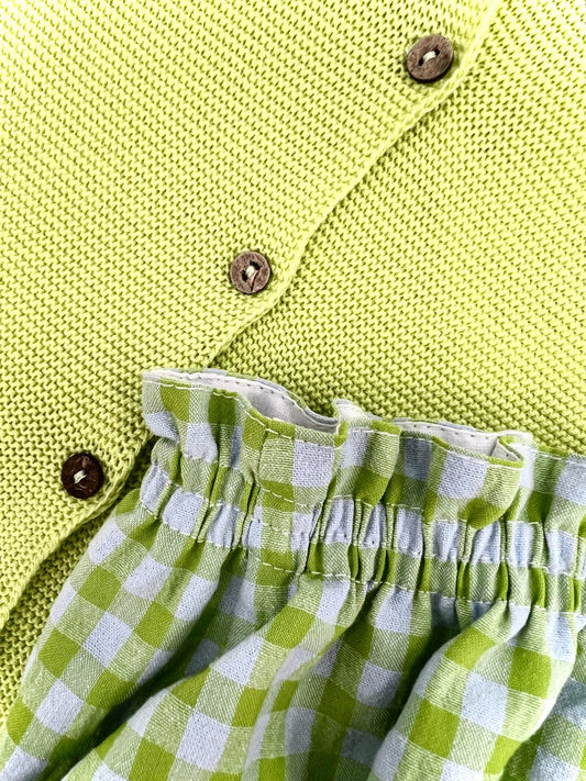 Conjunto punto verde lima.