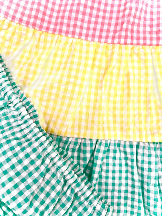 Vestido cuadros multicolor.