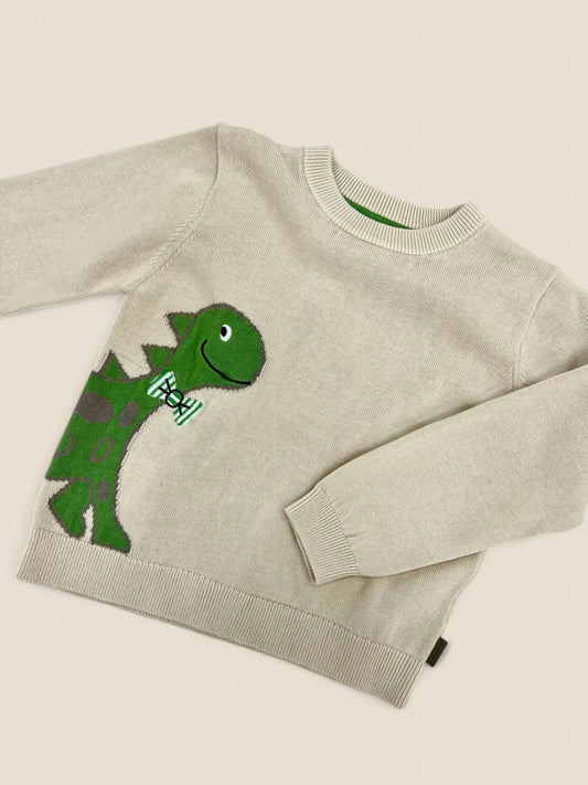 Conjunto dinosaurios beige y verde Peques del Valle
