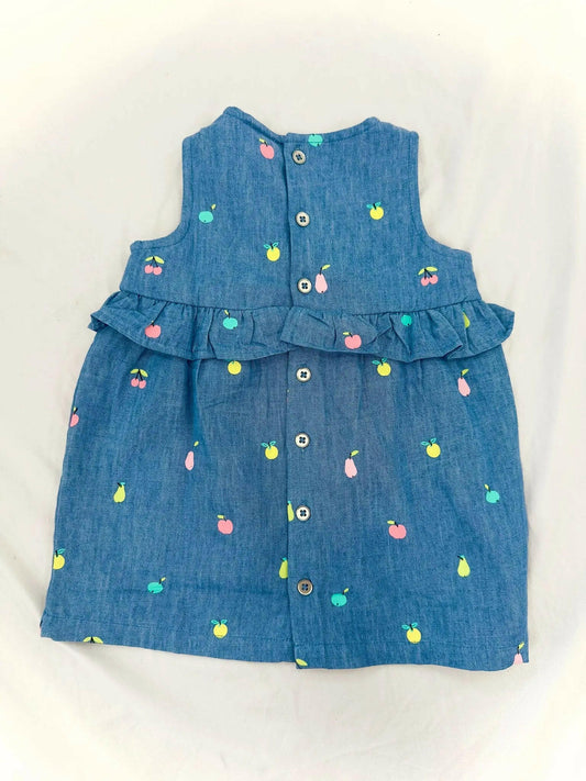 Vestido denim con frutas de colores Peques del Valle