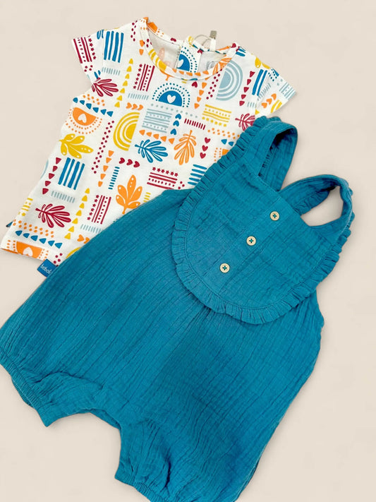 Conjunto ranita estampado étnico Peques del Valle