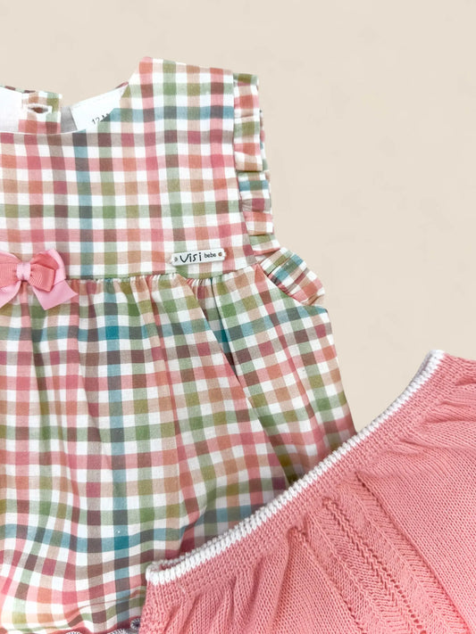 Conjunto vichy pastel multicolor Peques del Valle