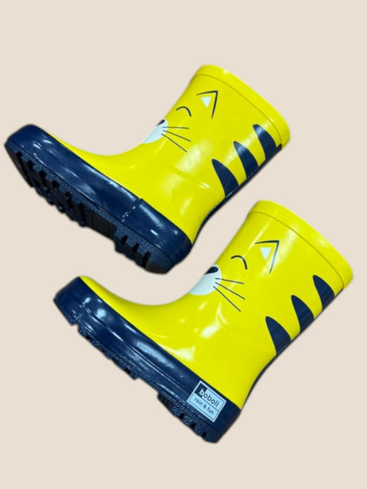 Botas de agua amarillas con carita de gato | Boboli BOBOLI