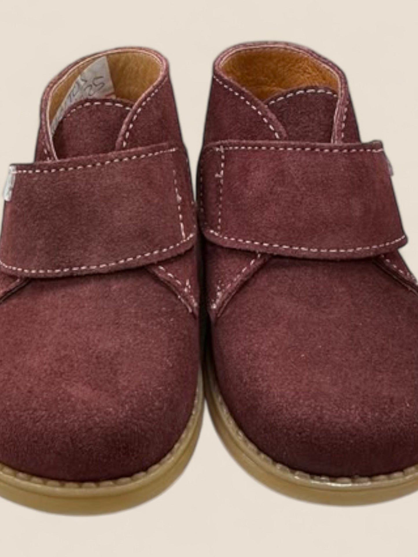 Botas bebé serraje burdeos con velcro R&C R&C