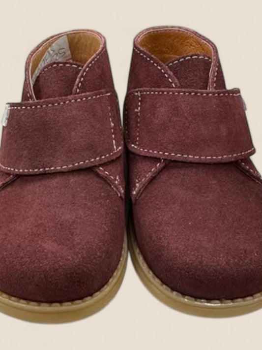 Botas bebé serraje burdeos con velcro R&C R&C