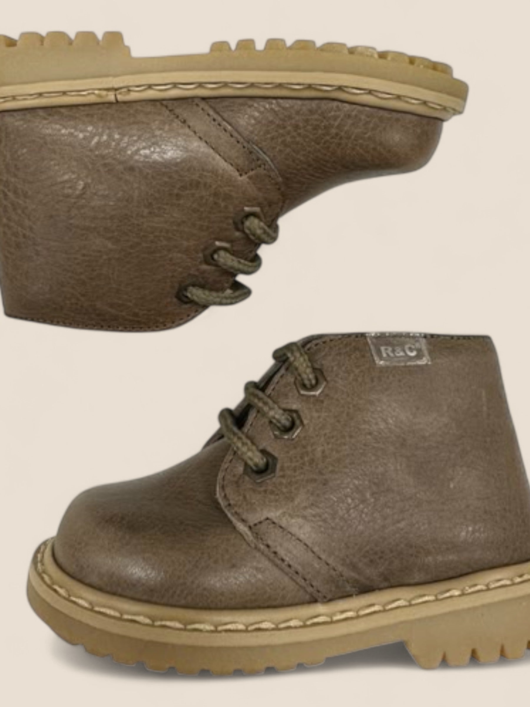 Botas safari niño piel marrón R&G R&C