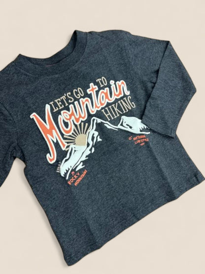 Camiseta niño gris oscuro "Mountain Hiking" BOBOLI