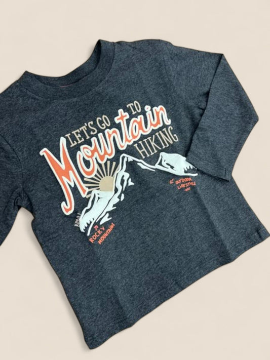 Camiseta niño gris oscuro "Mountain Hiking" BOBOLI