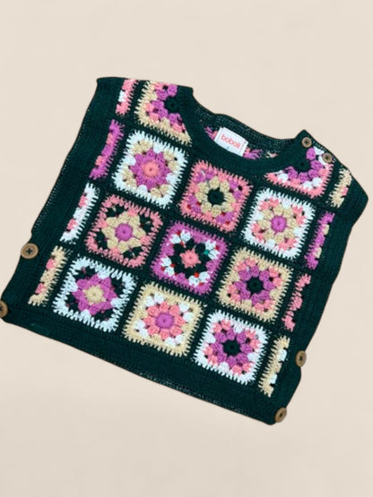 Chaleco bebé de punto multicolor estilo patchwork BOBOLI