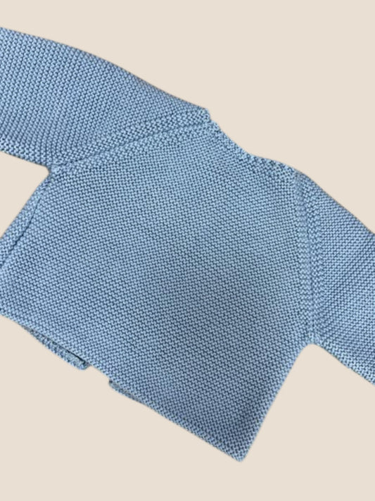 Chaqueta de punto bebé azul clásico CUCÚ