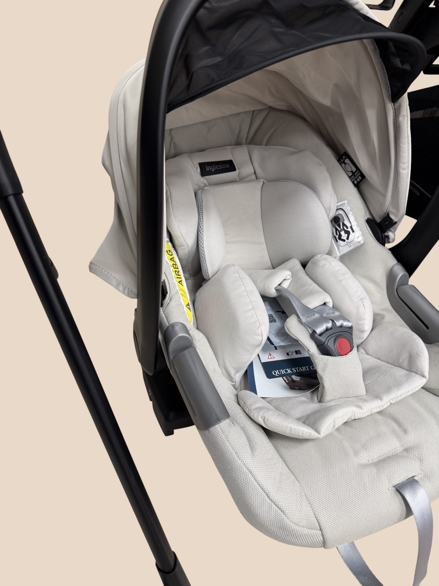 Carrito Inglesina Electa 3 en 1 color arena — Capazo + Silla + Grupo 0 Inglesina