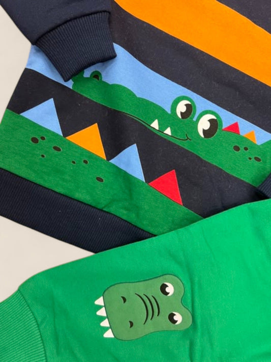 Conjunto sport niño cocodrilo rayas multicolor KYLY