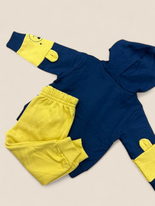 Conjunto sport niño Hey Bear azul marino y amarillo KYLY