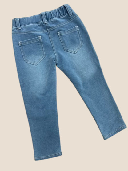 Jegging denim azul claro elástico con cintura cómoda BOBOLI