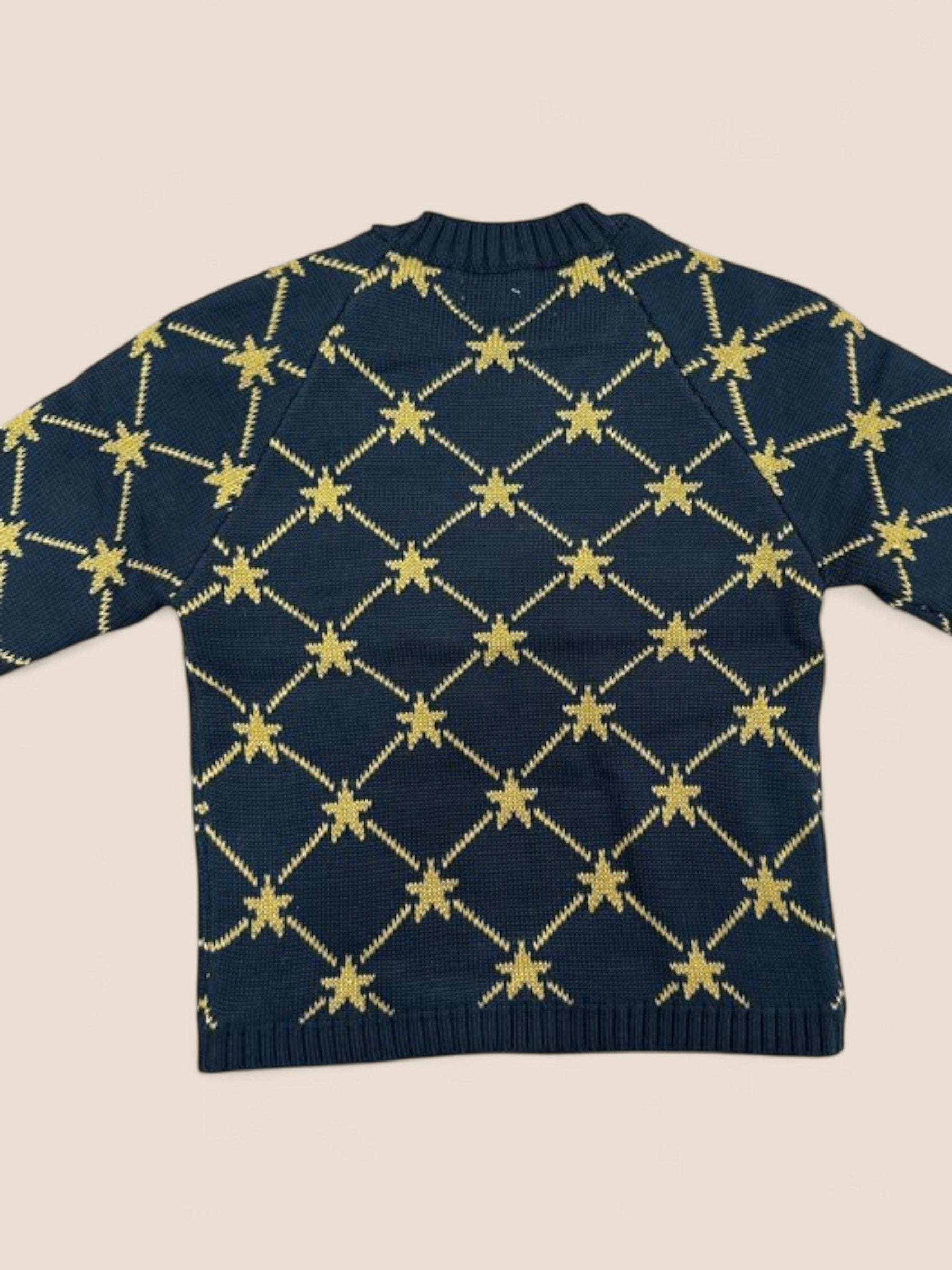 Jersey azul marino con estrellas mostaza Lolittos