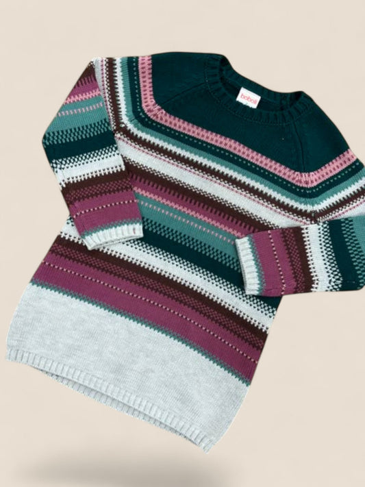 Jersey de punto multicolor con rayas geométricas BOBOLI