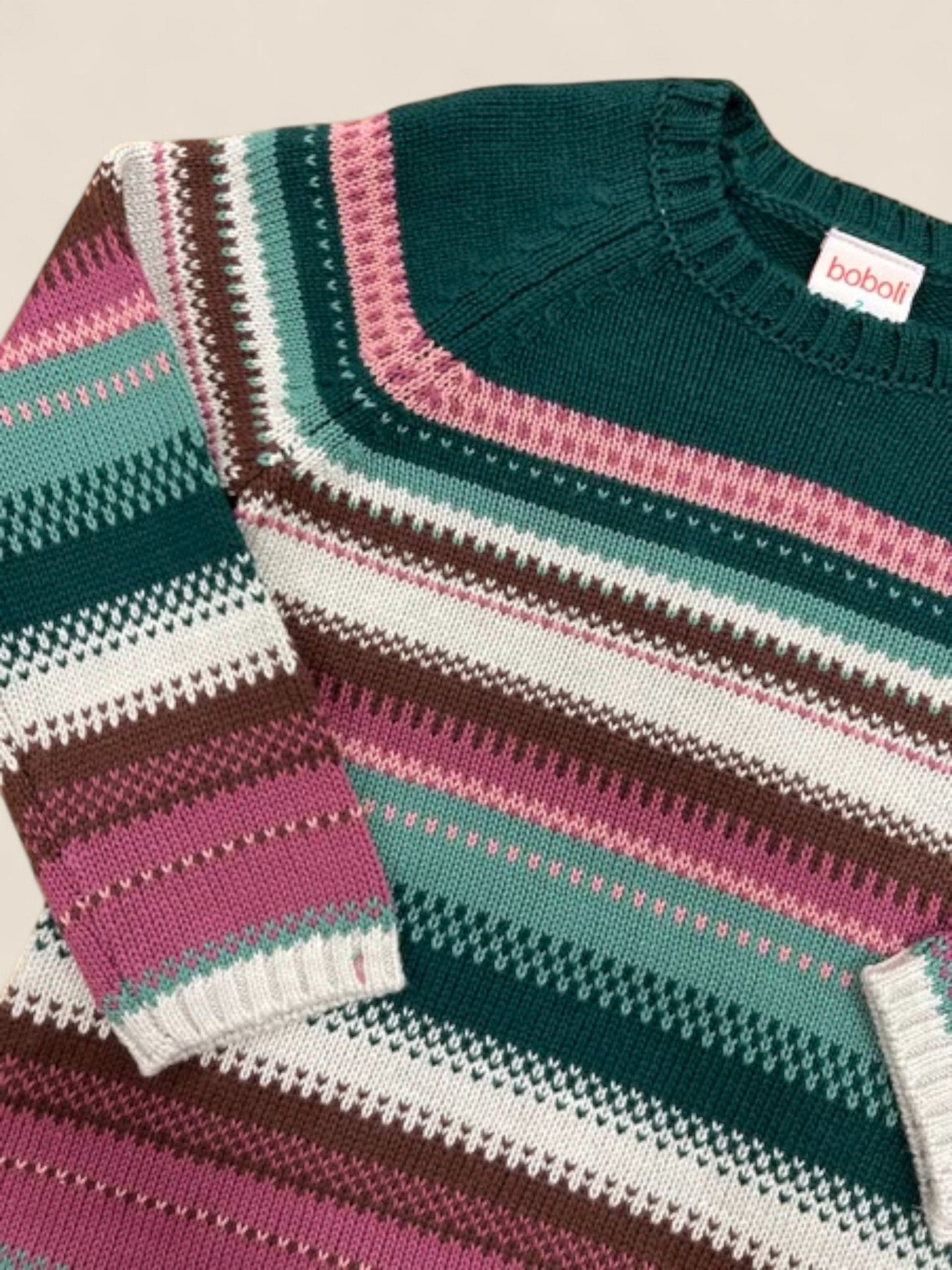 Jersey de punto multicolor con rayas geométricas BOBOLI