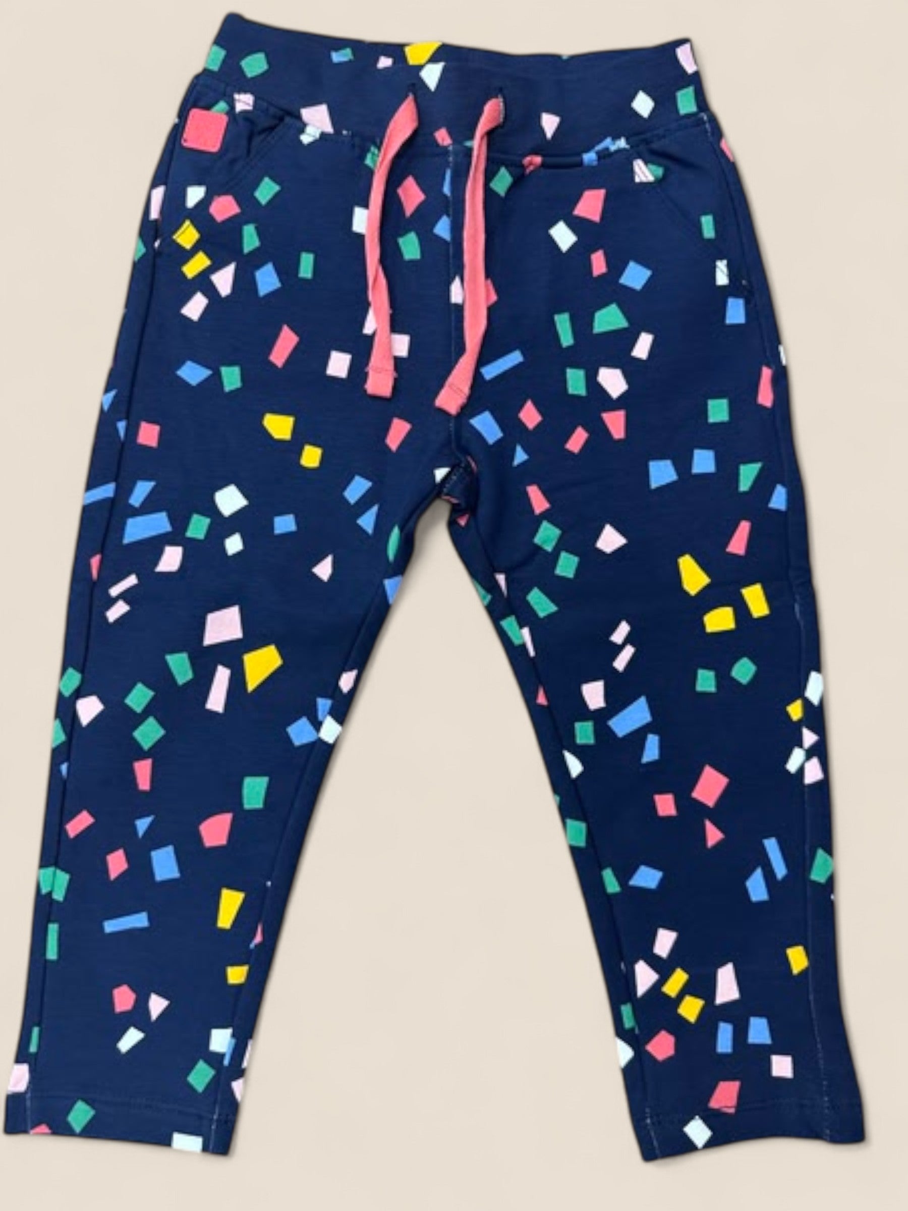 Pantalón jogger niña azul marino estampado confeti BOBOLI