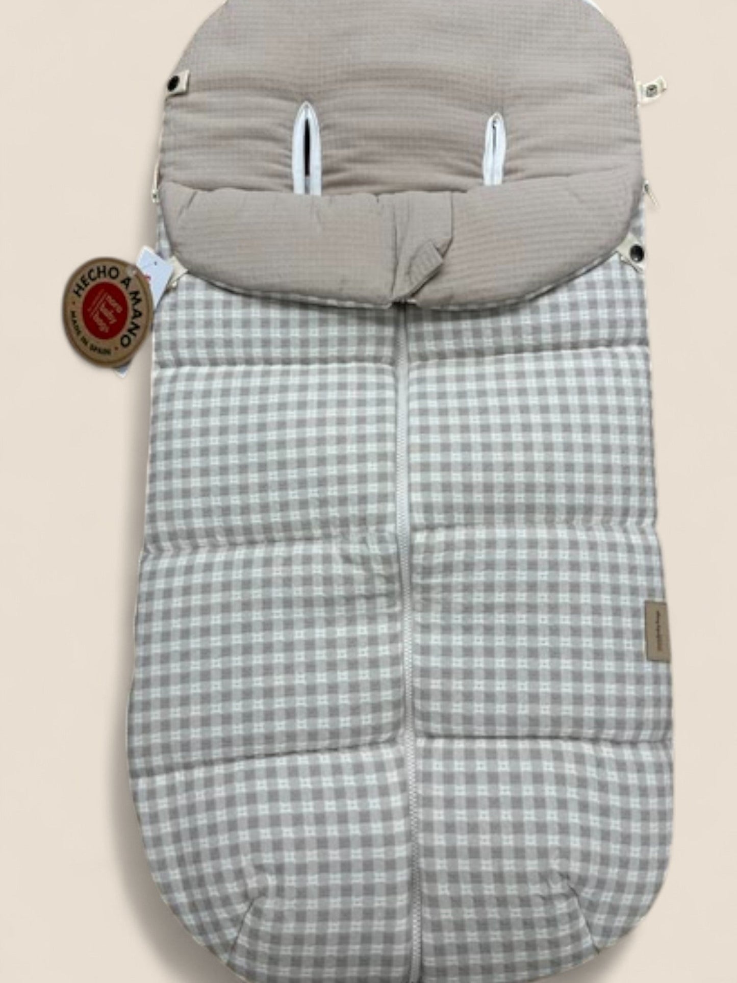 Saco silla universal cuadros gris y beige Uzturre UZTURRE