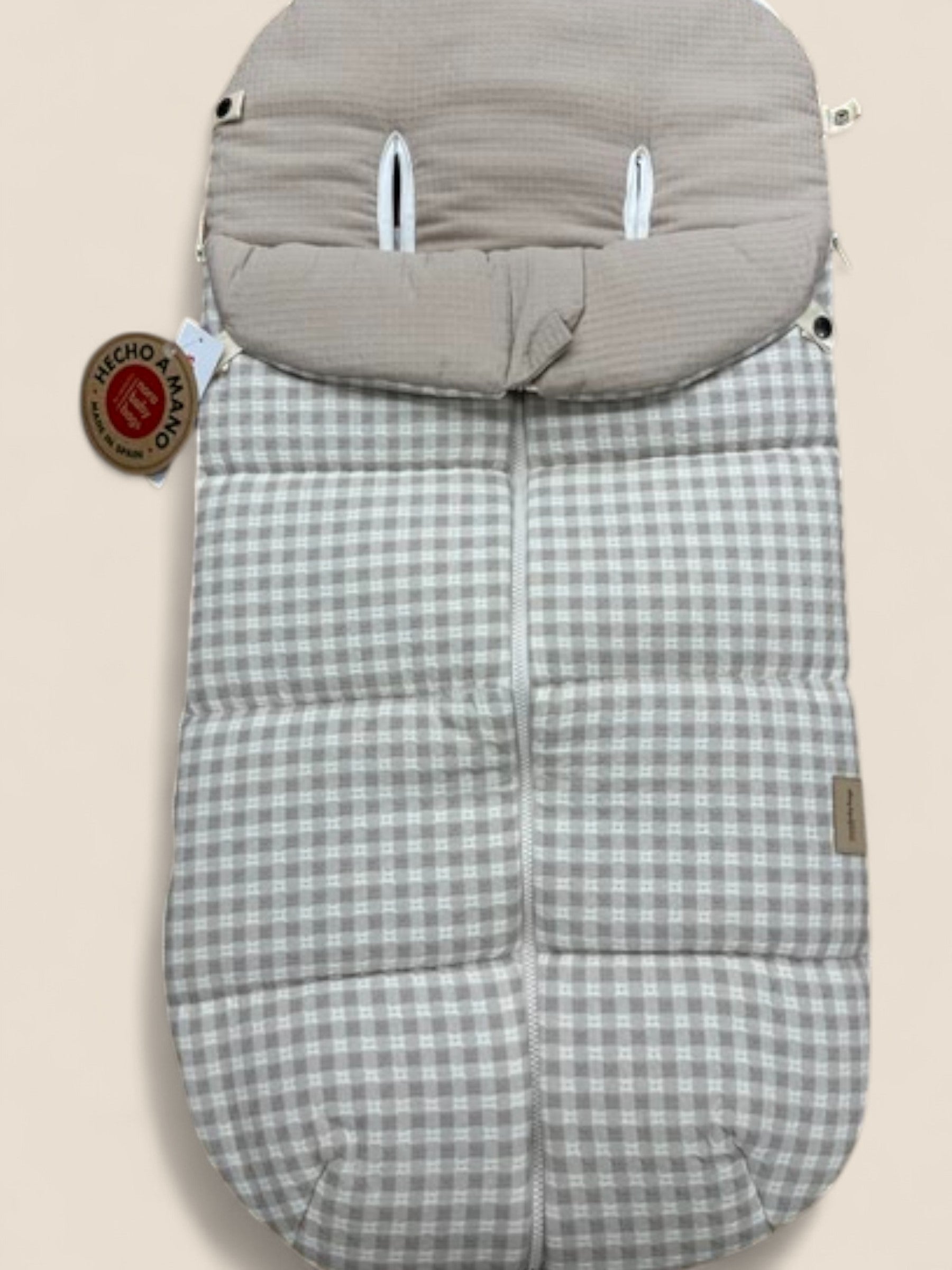 Saco silla universal cuadros gris y beige Uzturre UZTURRE