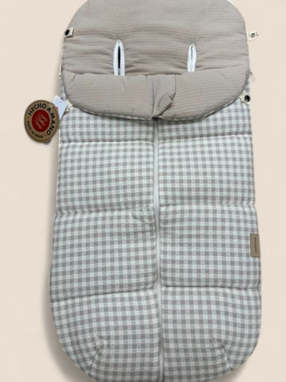 Saco silla universal cuadros gris y beige Uzturre UZTURRE