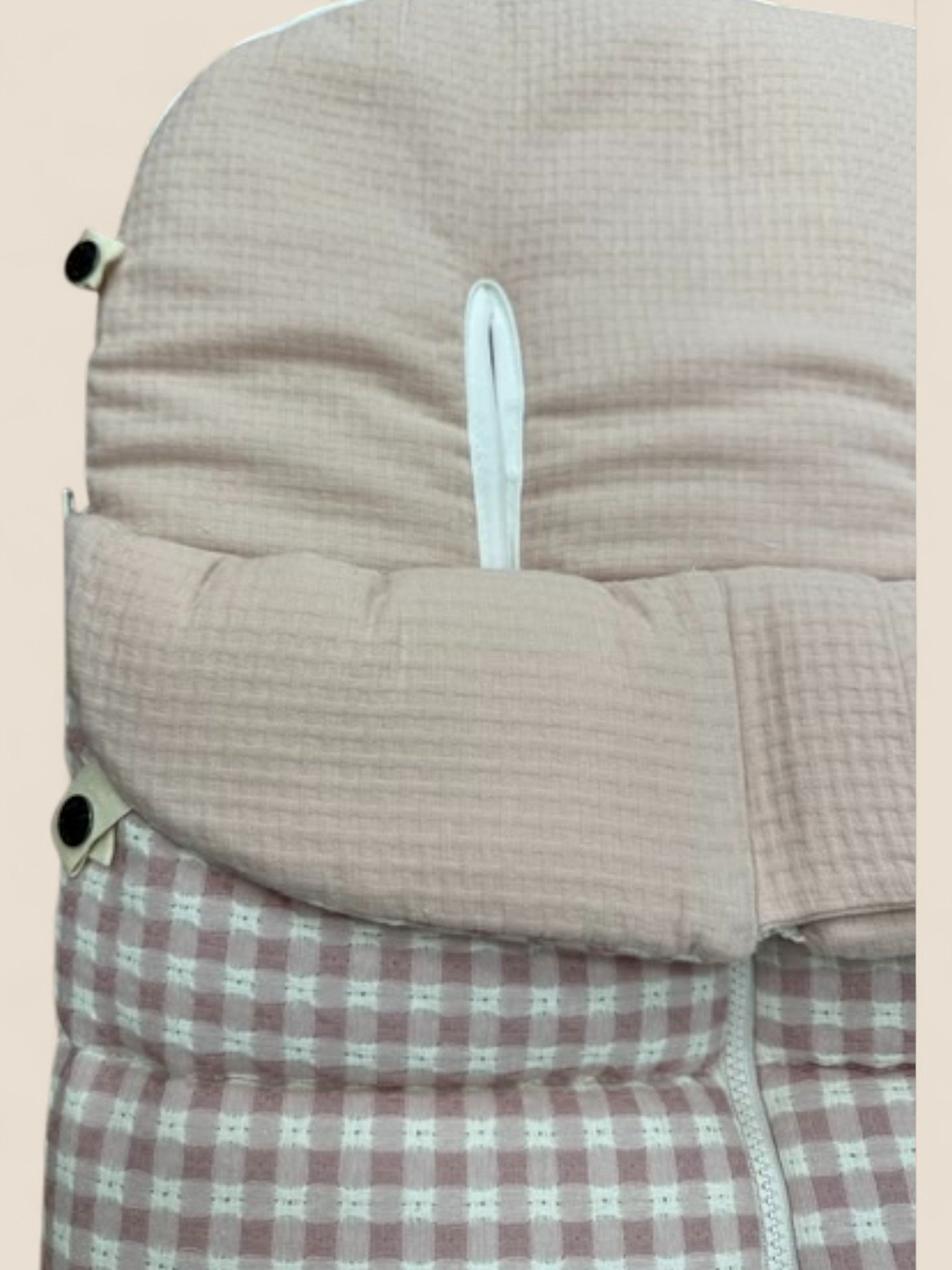 Saco silla universal cuadros rosa y beige Uzturre UZTURRE