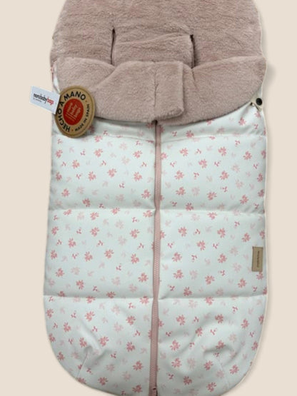Saco silla universal floral rosa con capucha de pelo Uzturre UZTURRE